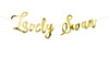 Baner Lovely Swan, złoty, 64x21,3cm