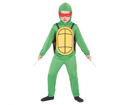 Zestaw dla dzieci Waleczny Żółw (maska na oczy, kaptur, kombinezon, płaszcz), rozm. 110/120 cm