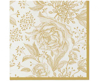 Serwetki Airlaid Rose Peonies, 40x40 cm, 12 szt.