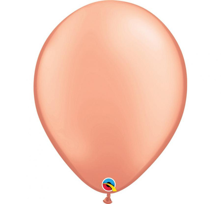 Balon 11", metal różowo-złoty / 25 szt.