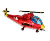 Balon foliowy 24" - "Helikopter" (czerwony)