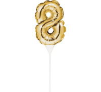 Balon foliowy złoty, samopompujący, 8, rozm. 9 KK