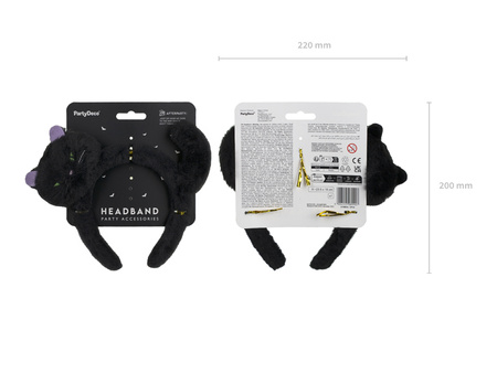 Opaska Kot, 23.5x18cm, czarny