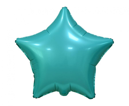 Balon foliowy "Gwiazda", matowa, turkusowa, 19"