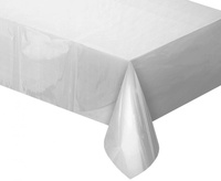 Obrus foliowy metaliczny srebrny, 137x183 cm