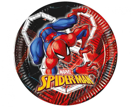 Talerzyki papierowe SPIDERMAN MARVEL FSC  DECORATA PARTY, 20 cm., 8 szt.