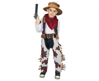 Zestaw dla dzieci Kowboj (kamizelka, spodnie, szalik, czapka, pasek), rozm. 110/120 cm