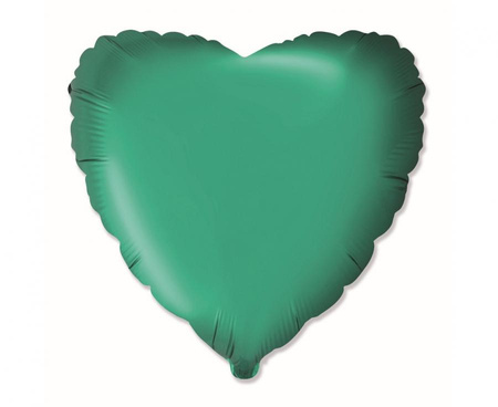Balon foliowy 18" - Serce (satynowy zielony)