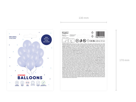Balony Strong 27cm, Pastel Light Lilac (1 op. / 10 szt.)