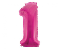 Balon foliowy "Cyfra 1", różowa, 35 cm