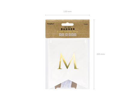 Baner Mr Mrs, biały, 15 x 85 cm