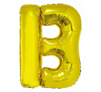 Balon foliowy "Litera B", złota, 89 cm