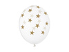 Balony 30cm, Gwiazdki, Crystal Clear (1 op. / 6 szt.)