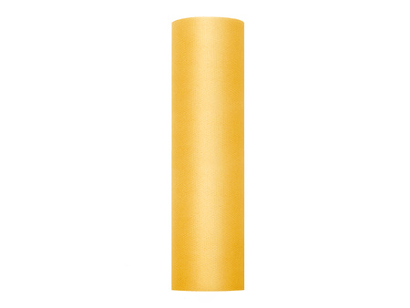 Tiul gładki, sztywny, żółty, 0,3 x 50m (1 szt. / 50 mb.)