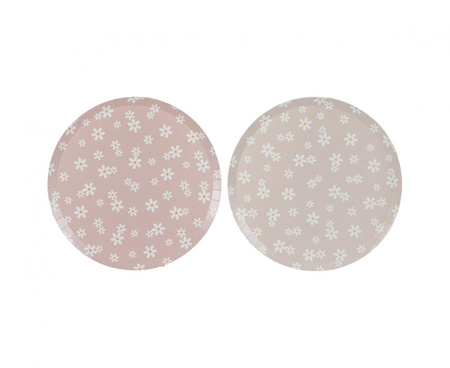 Talerzyki papierowe Stokrotka, okrągłe, 22 cm,  8 szt.