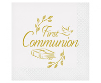 Serwetki First Communion, certyfikat FSC, 33x33 cm/ 20 szt.