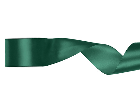 Tasiemka satynowa, butelkowa zieleń, 50mm/25m