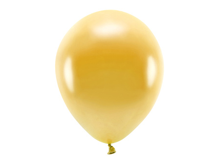 Balony Eco 30cm metalizowane, złoty (1 op. / 10 szt.)