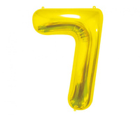 Balon foliowy Cyfra 7, złota, 85 cm