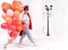Balon foliowy Usta, 86.5x65 cm, mix