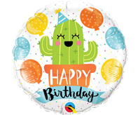 Balon foliowy 18 CIR BIRTHDAY PARTY CACTUS