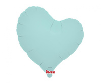 Balon foliowy, serce Sweet 14", Pastel Blue, 5 szt.
