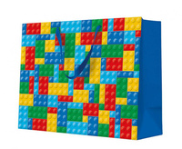 Torebka prezentowa Colorful Bricks horizontal, 33,5x26,5x13 cm