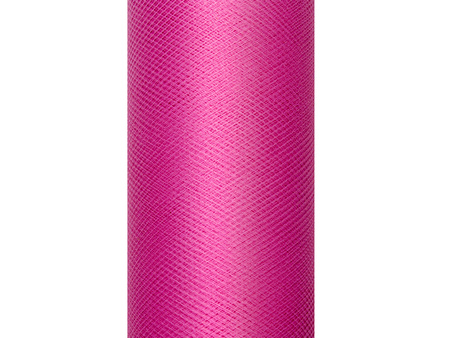 Tiul gładki, fuksja, 0,15 x 9m (1 szt. / 9 mb.)