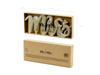 Drewniany napis Mr & Mrs, złoty, 50x10cm