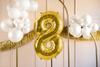 Balon foliowy Cyfra ''8'', 72cm, jasny złoty