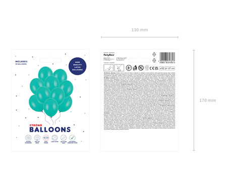 Balony Strong 27cm, Pastel Aquamarine (1 op. / 10 szt.)