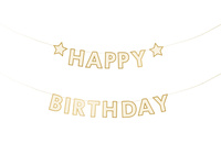 Baner papierowy Happy Birthday, mix, 220x14.5 cm