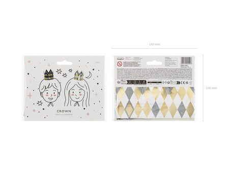 Korony Party, 11 cm, mix (1 op. / 2 szt.)