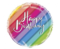 Balon foliowy 18 Rainbow Happy Birthday