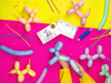 Balony modeliny pastelowe 130cm z pompką, mix (1 op. / 30 szt.)
