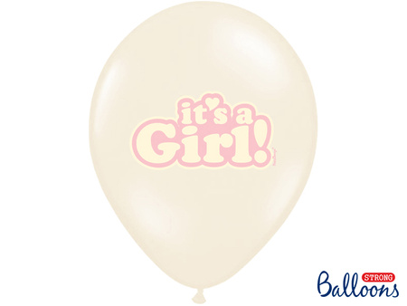 Balony 30cm, It's a Girl, Pastel Mix (1 op. / 50 szt.)