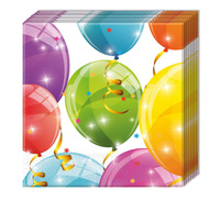 Serwetki Sparkling Balloons, 33x33 cm, 20 szt.