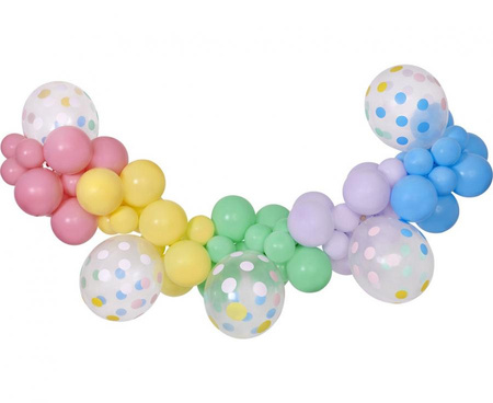 Girlanda balonowa DIY Makaron, 65 szt.