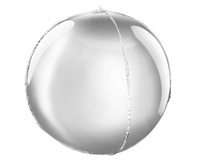 Balon foliowy 16 cali Kula srebrna