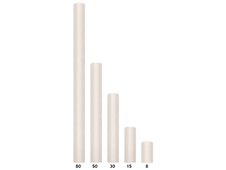 Tiul gładki, kremowy, 0,3 x 9m (1 szt. / 9 mb.)