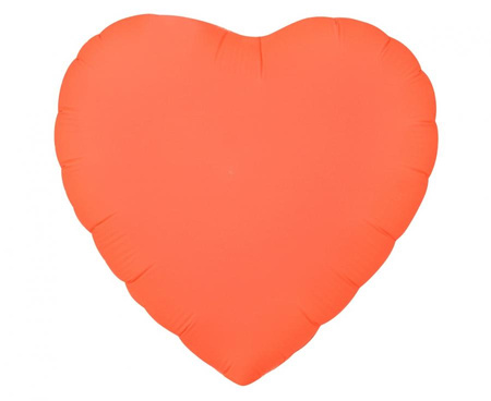 Balon foliowy Serce, fluor pomarańczowy, 18
