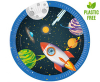 Talerzyki papierowe Rocket Space (next generation) 23cm, 8 szt. (plastic-free)