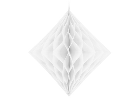 Diament bibułowy, biały, 30cm