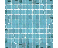 Kurtyna Kwadrat, metaliczna turkusowa, 100x200 cm