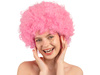Peruka Afro, jasny róż
