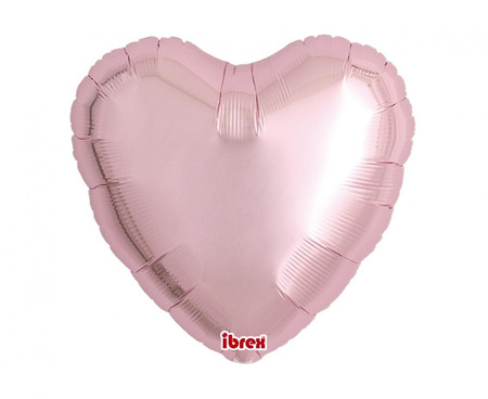 Balon foliowy, serce 14", Metallic Light Pink, 5 szt.