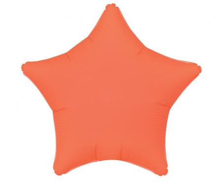 Balon foliowy Gwiazda, fluor pomarańczowy,19