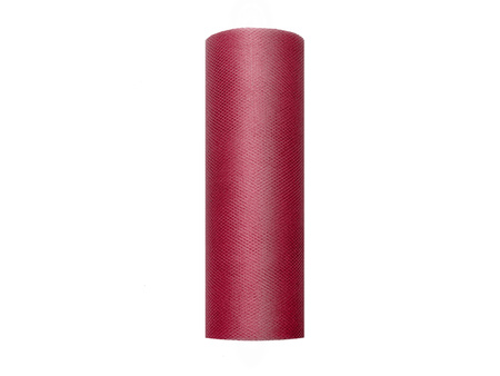 Tiul gładki, bordo, 0,15 x 9m (1 szt. / 9 mb.)