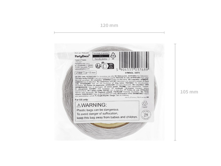 Kropki klejowe dwustronne, 12mm, bezbarwny (1 op. / 1000 szt.)