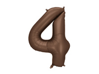 Balon foliowy Cyfra ''4'', 86cm, mocca